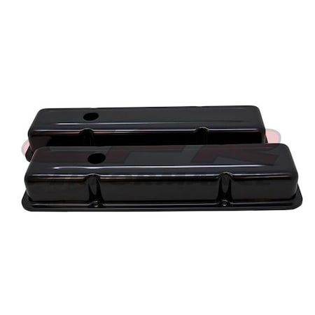 Cfr Performance CFR HZ-9216-PBK 1958-86 Chevy Small Block 283-305-327-350-400 Short Steel Valve Covers Smooth - EDP Black HZ-9216-PBK
